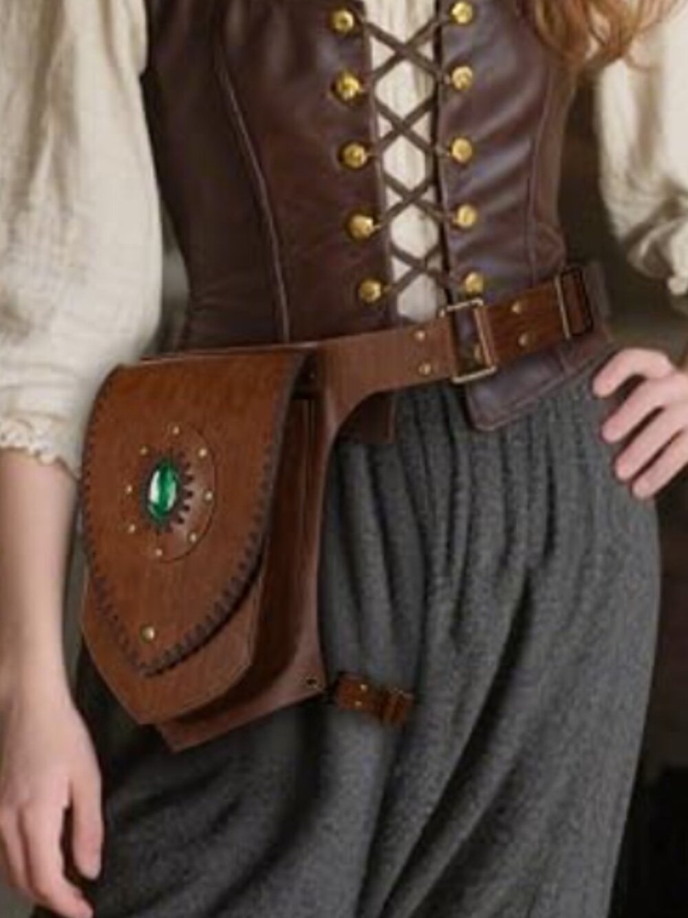 Medieval Faux Leather Thigh Bag